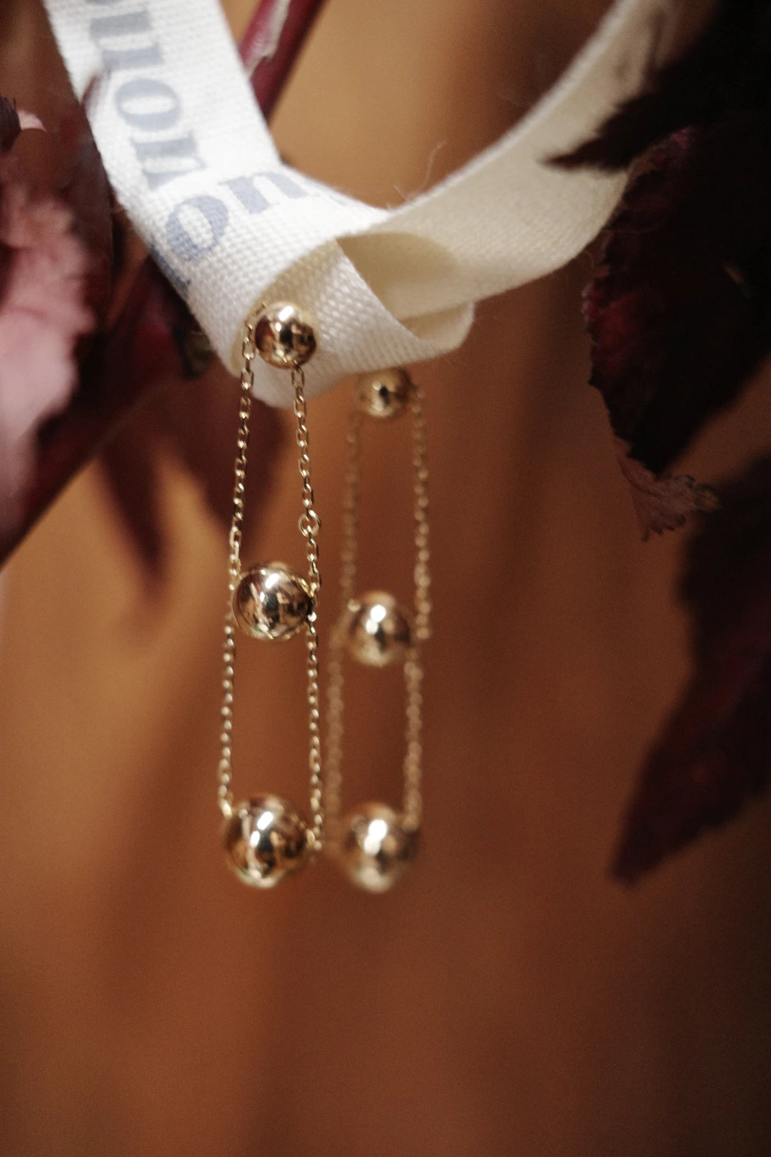 Gold Sphere Earrings