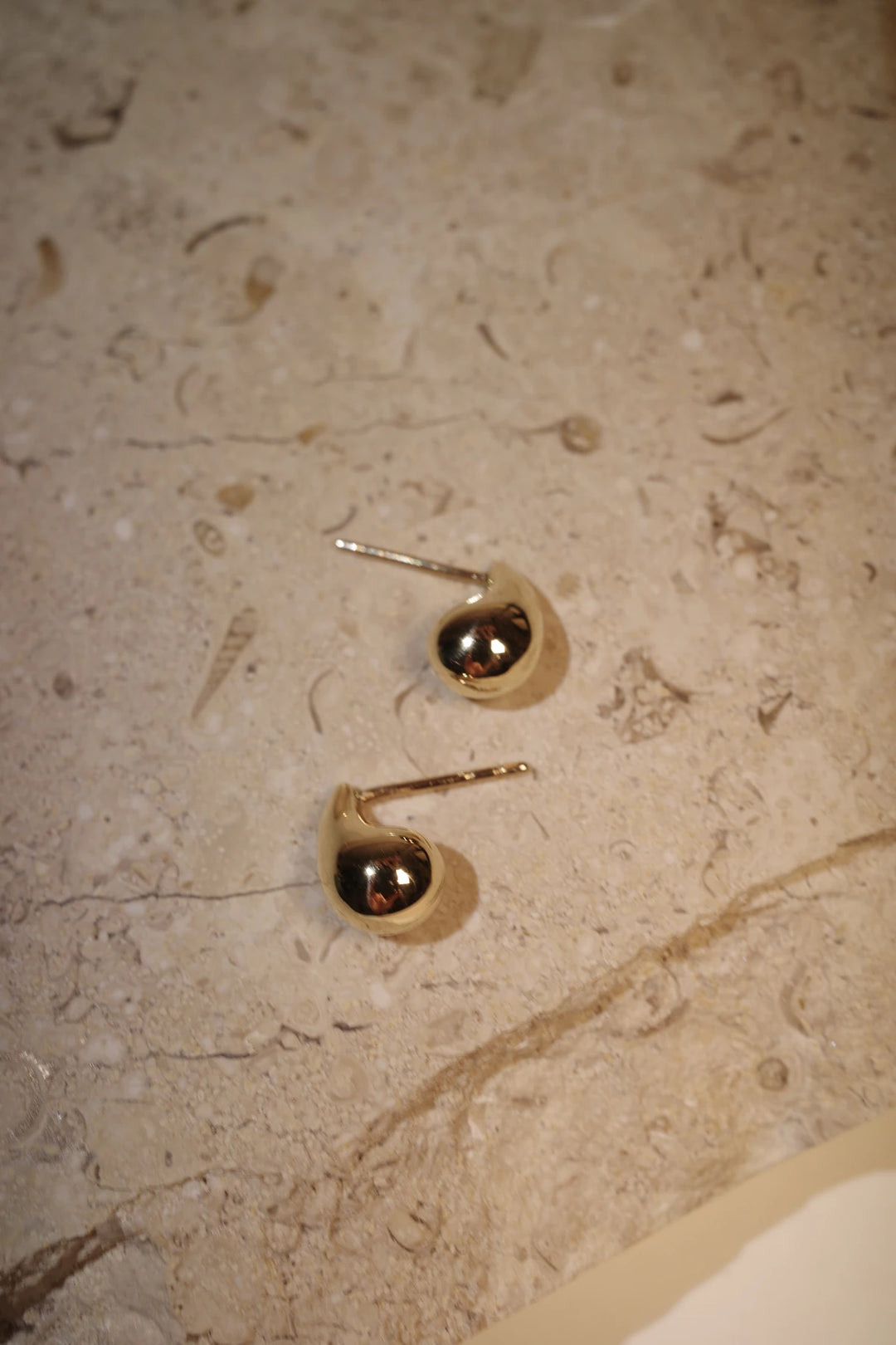 Gold Rain Drop Studs - Mini