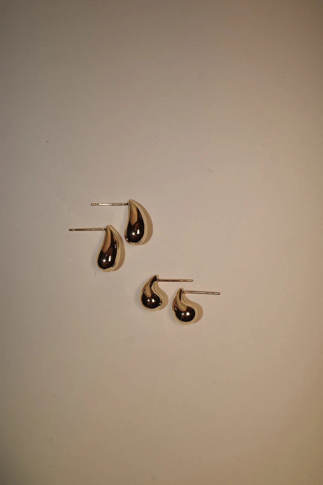 Gold Rain Drop Studs - Mini