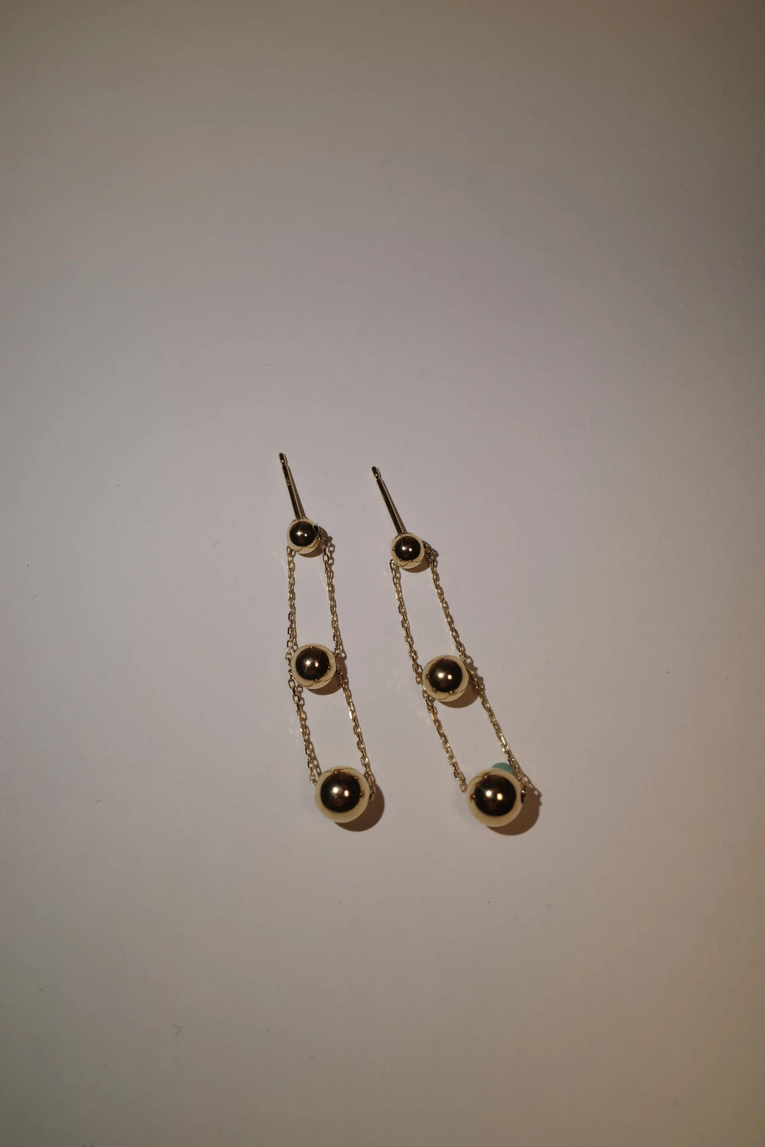 Gold Sphere Earrings