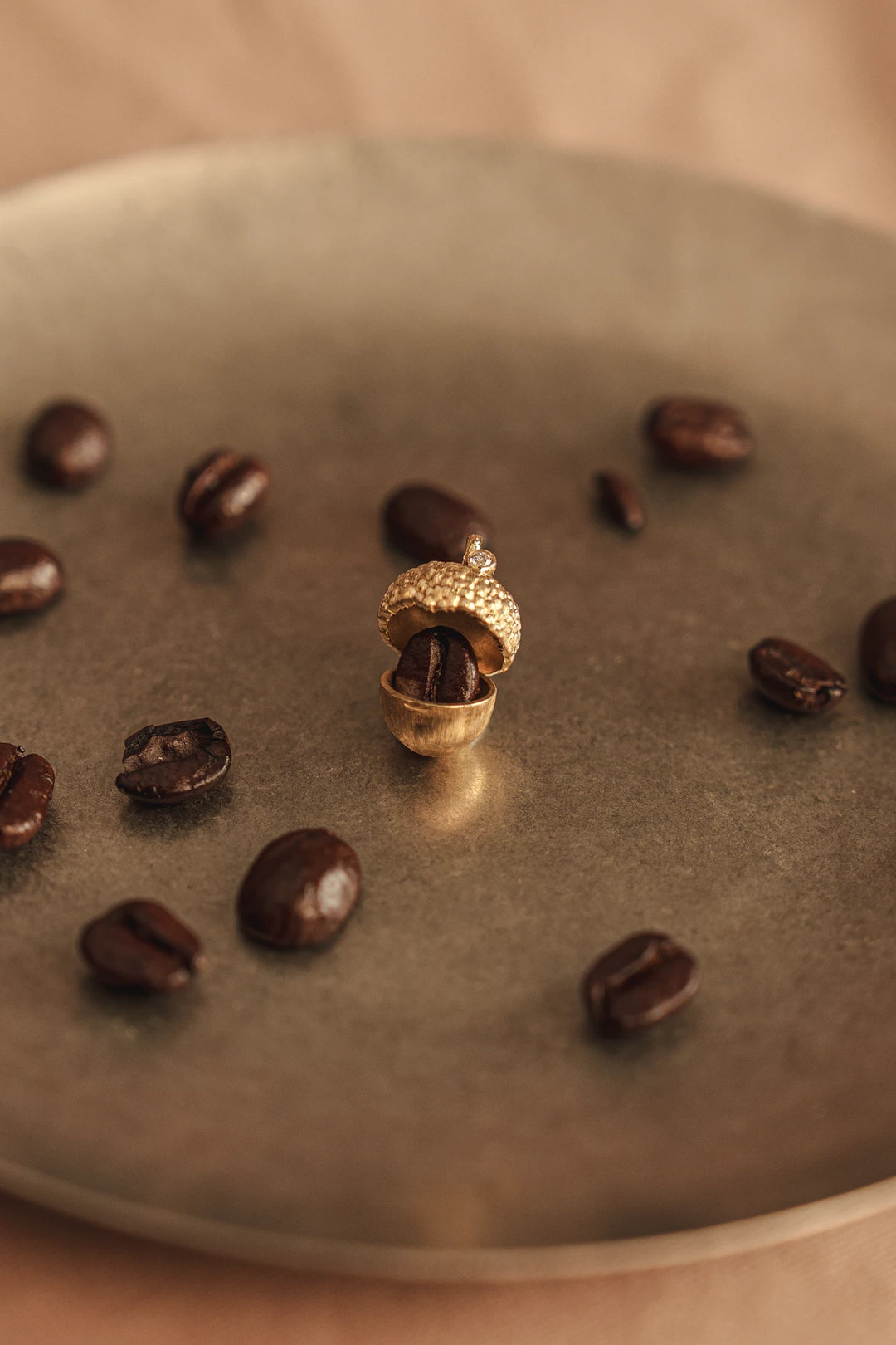 Golden Radiance Acorn Pendant