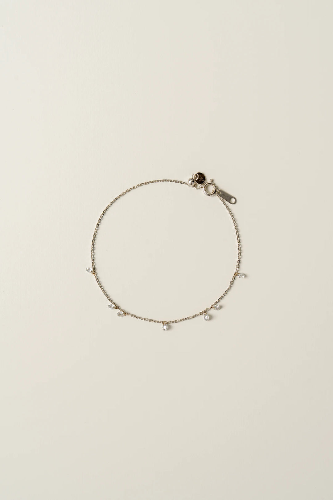 Dew Drop Seven Floating-Diamonds Bracelet
