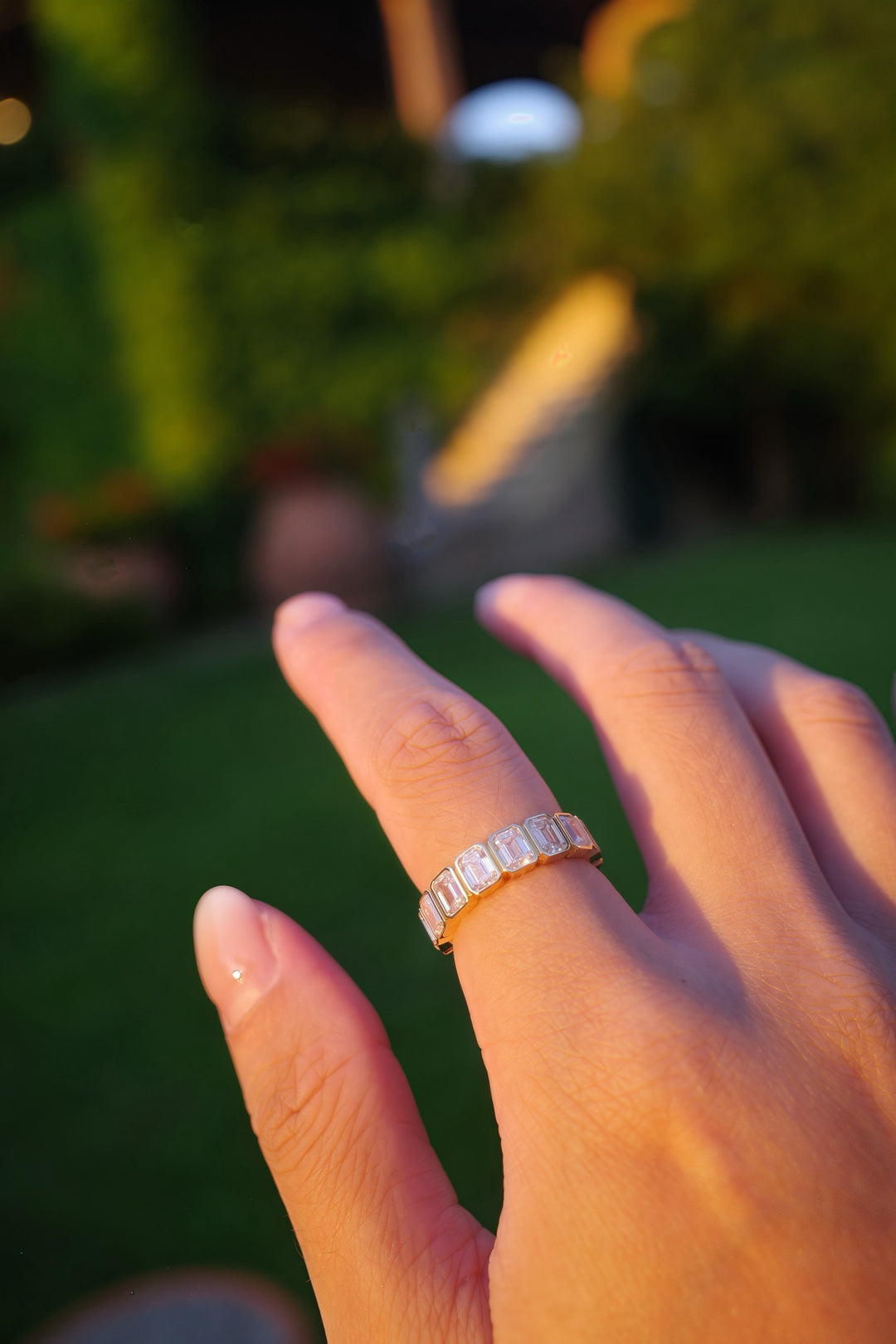 The Classics Emerald Diamond Eternity Ring